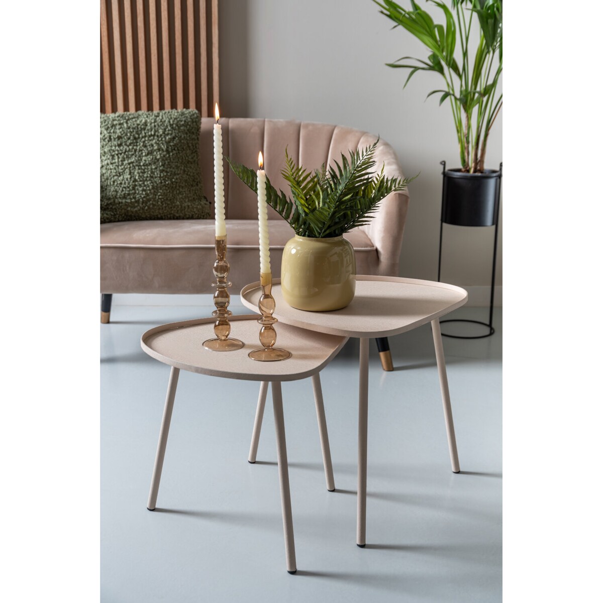 Stolik kawowy metalowy BOAZ, wys. 43 cm