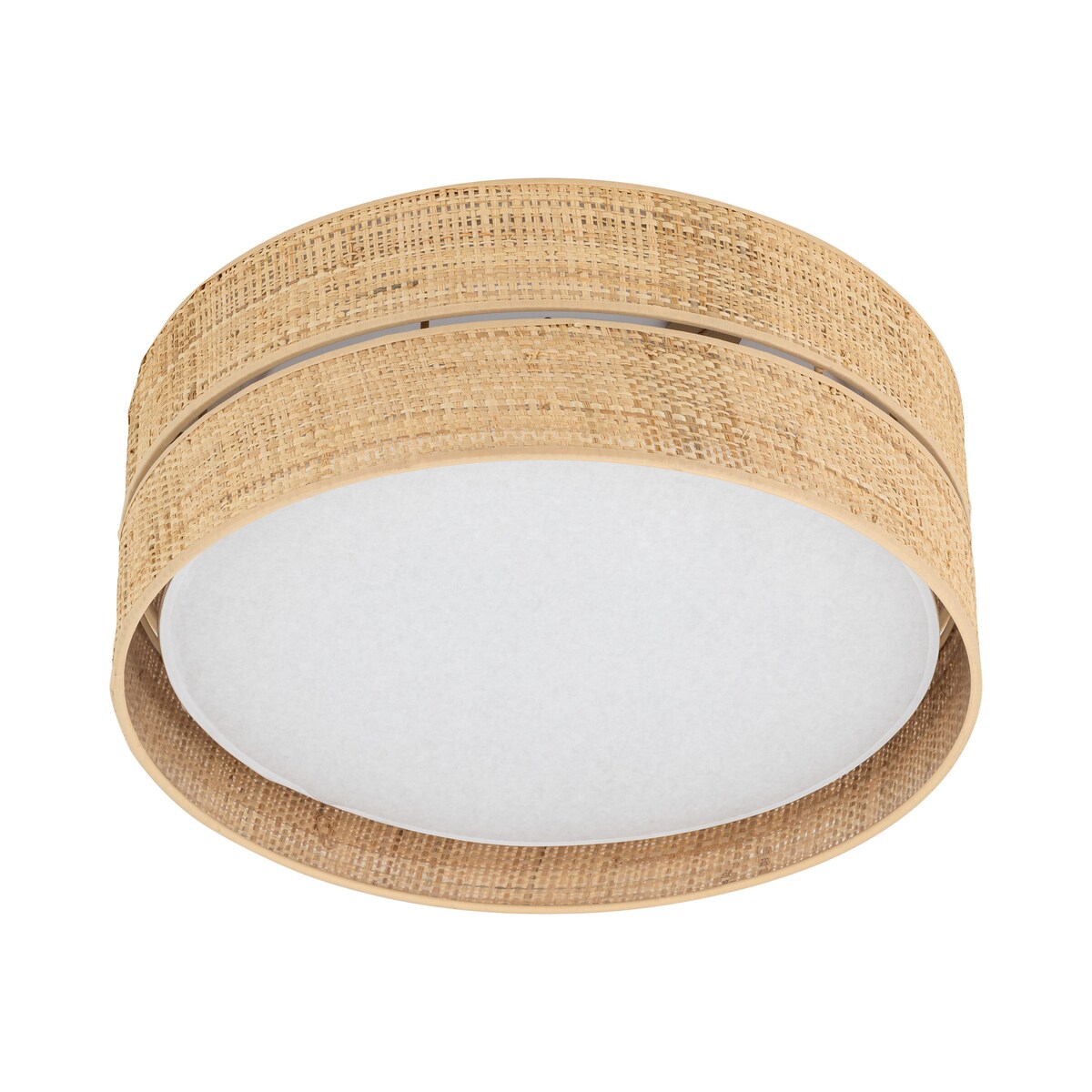 Lampa sufitowa plafon TK Lighting CALMA 450 45 cm boho biała z rafią 4xE27
