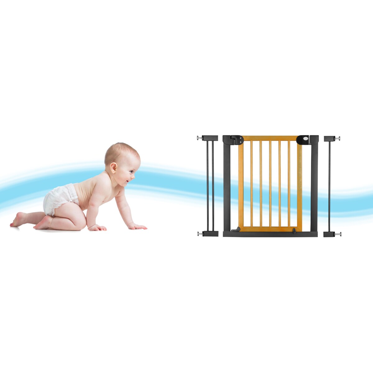 Barierka zabezpieczająca ochronna na schody i drzwi Nukido