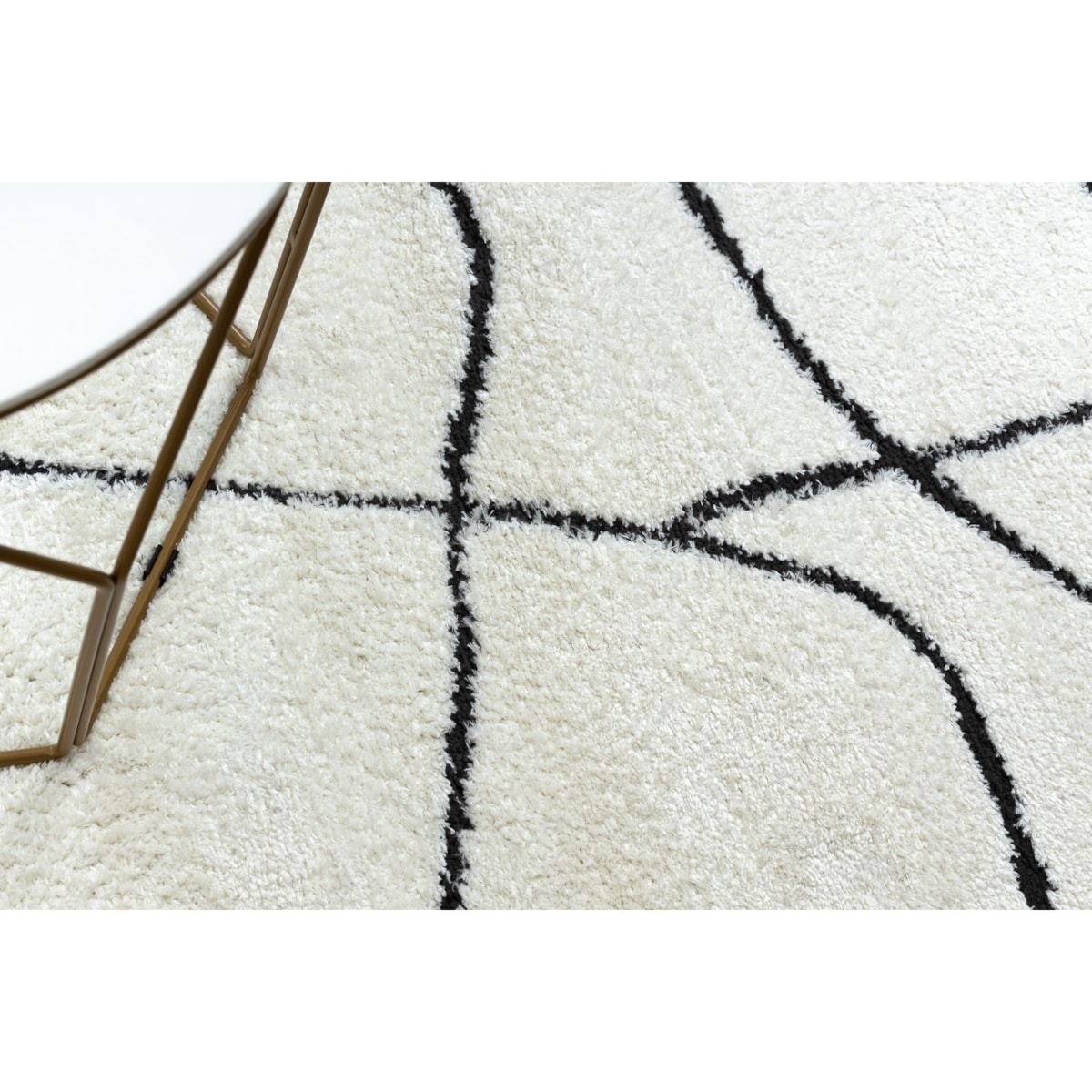 Dywan MODE 8522 abstrakcja krem / czarny 80x150 cm