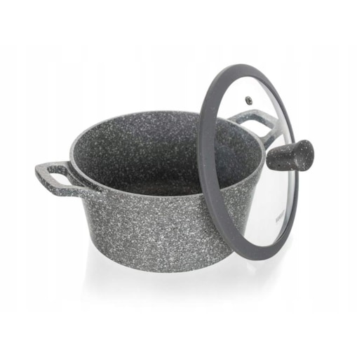 GARNEK GRANITE 20 cm do gotowania POKRYWKA 2,5 L jedzenia zupy obiadu