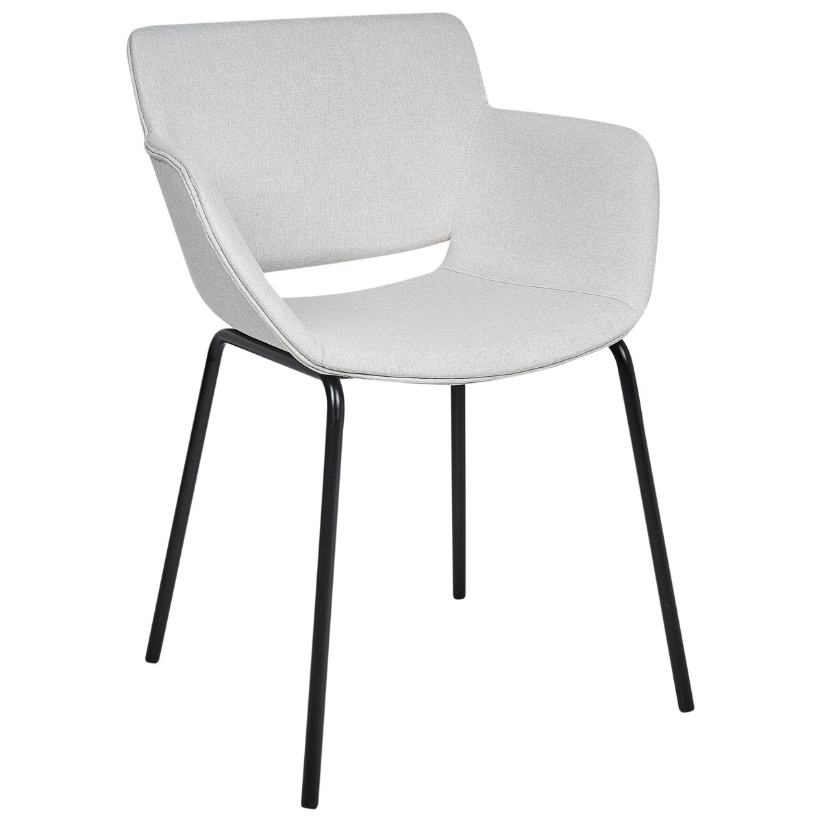 Krzesło do jadalni AXTEL Zestaw 2 Tkanina Złamana biel