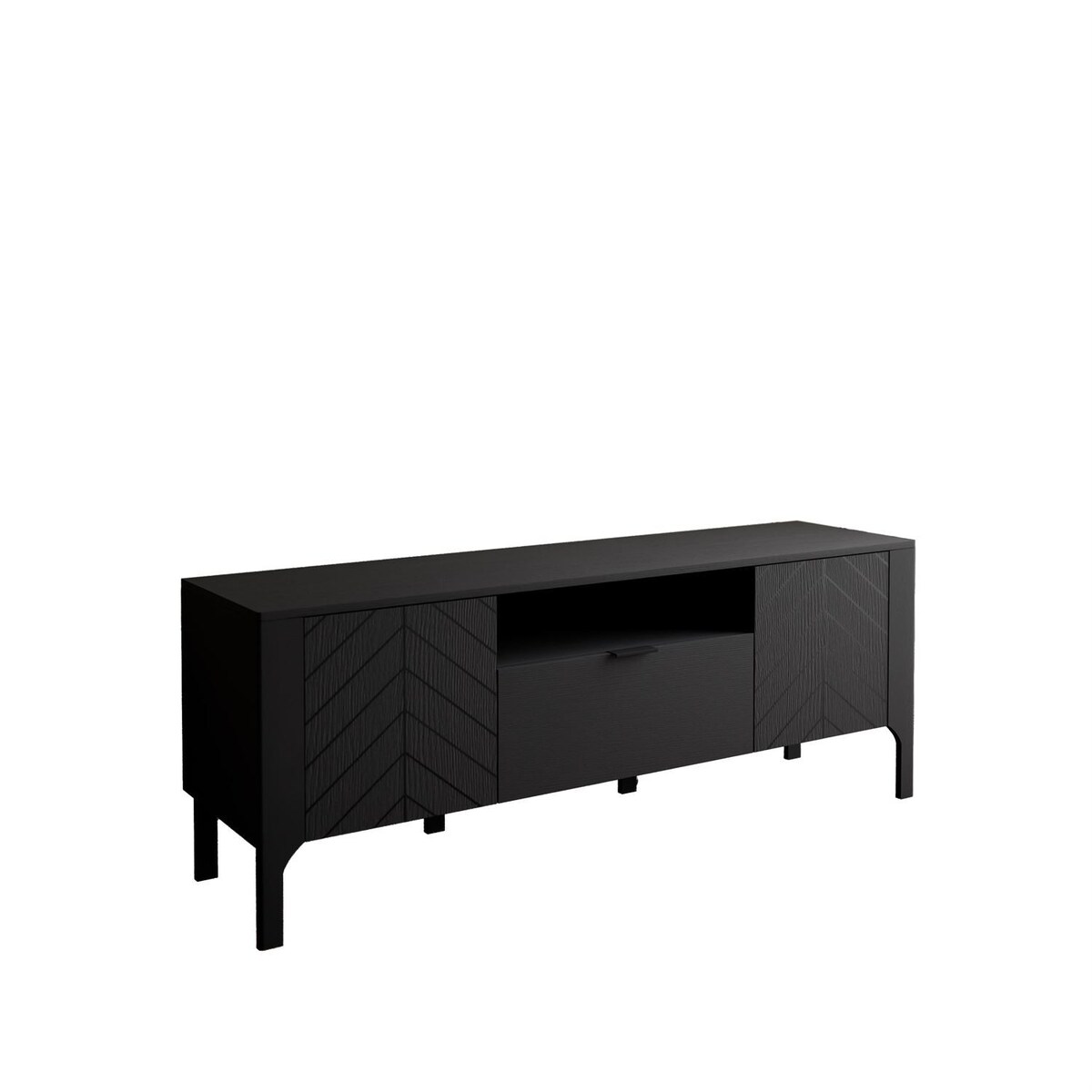 Szafka RTV LUMI z szufladą 160 cm, czarna