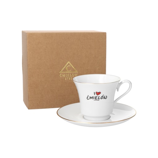 FIliżanka 220 ml ze spodkiem Margaret I love Ćmielów G908