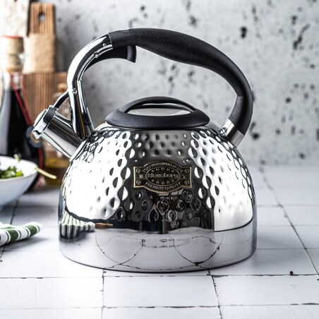 Czajnik stalowy z gwizdkiem 3.0L z grubym dnem srebrny KLAUSBERG