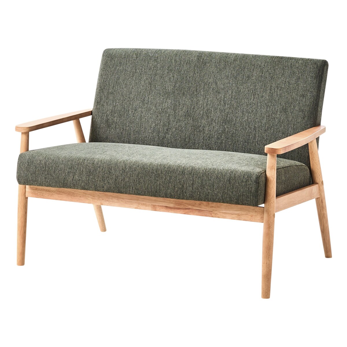 Sofa dla 2 osób ESRUM Zielony/ jasny brąz