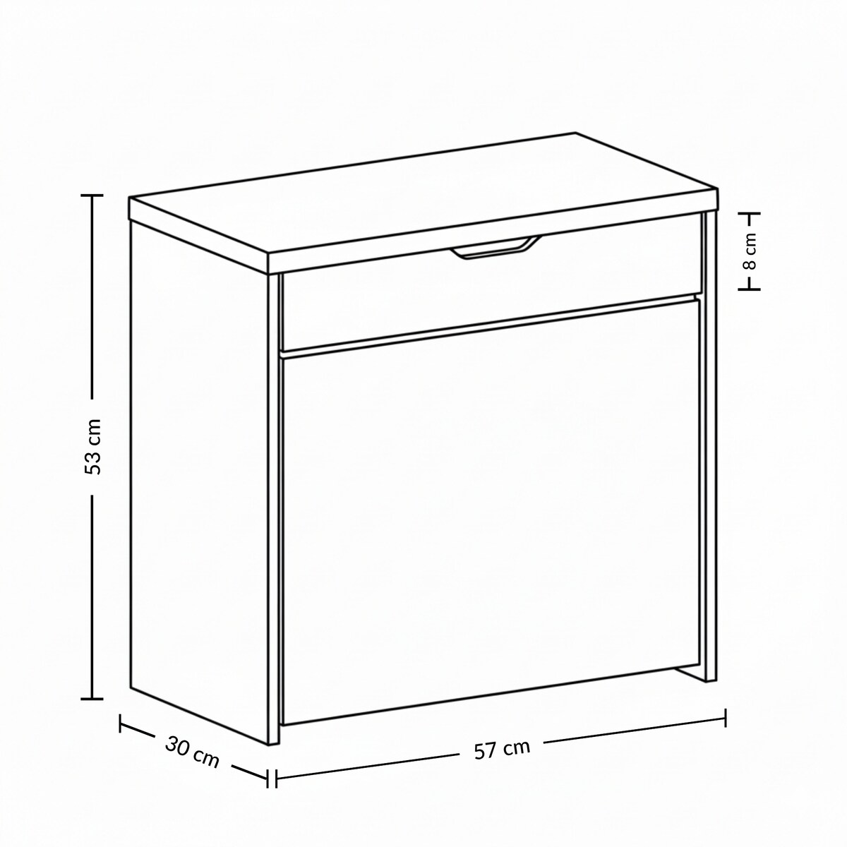 Szafka na buty z siedziskiem i wysuwanymi półkami VAULT, 57 x 30 x 53 cm