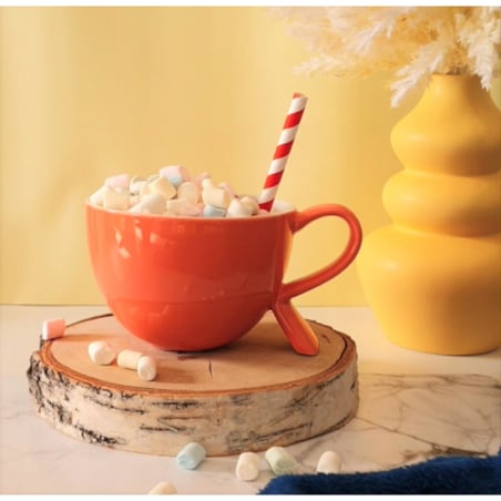 Kubek/miseczka z nóżką szary - eleganckie naczynie na kawę herbatę przekąskę, wyjątkowy design