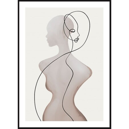 Poster Story, Plakat, Obraz - Kobiece Kształty w Konturach No2, wymiary 60 x 84 cm