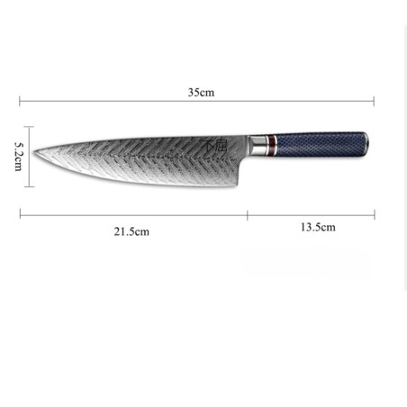 Japońska stal VG-10 Profesjonalny nóż szefa kuchni ze stali damasceńskiej Fukutsu