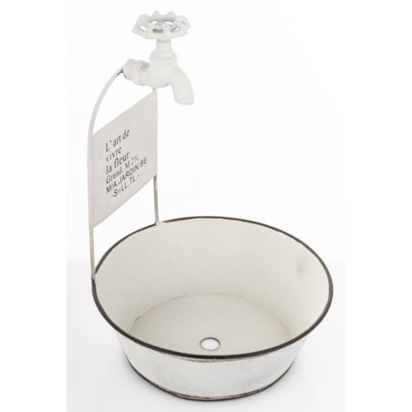 Kwietnik metalowy 35x24x24 cm MISKA owalna z kranikiem