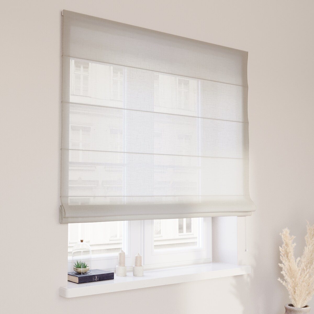 Roleta rzymska Capri 160x170 prześwitujący ecru