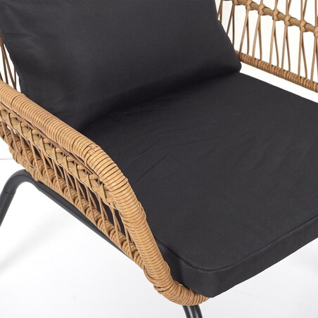 Krzesło Surabaya Arm  czarna poduszka