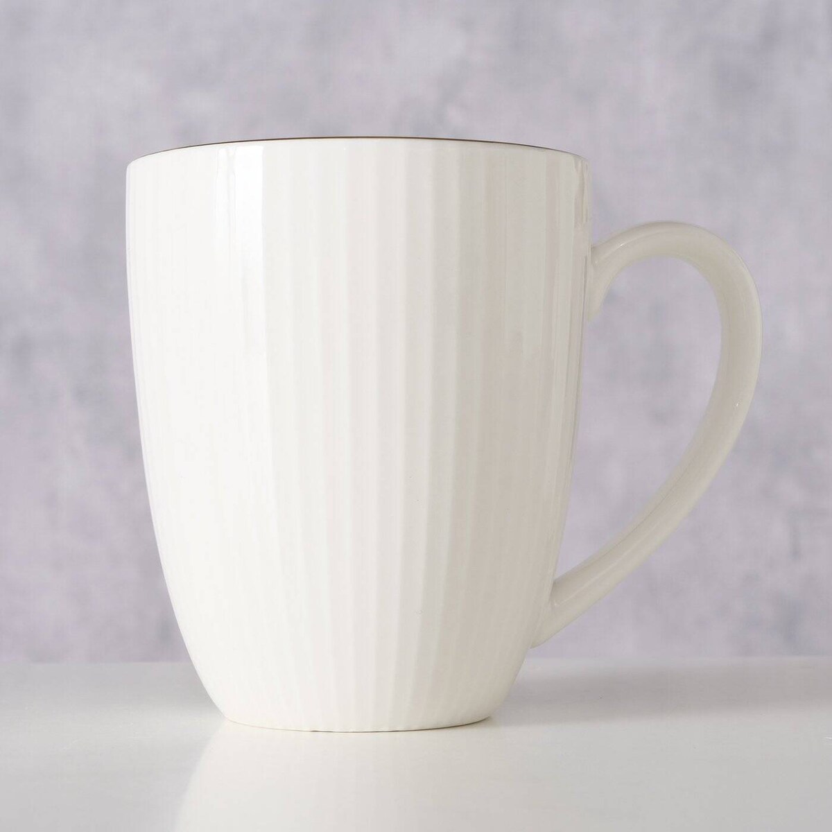 Kubek porcelanowy KELLY, biały, 400 ml