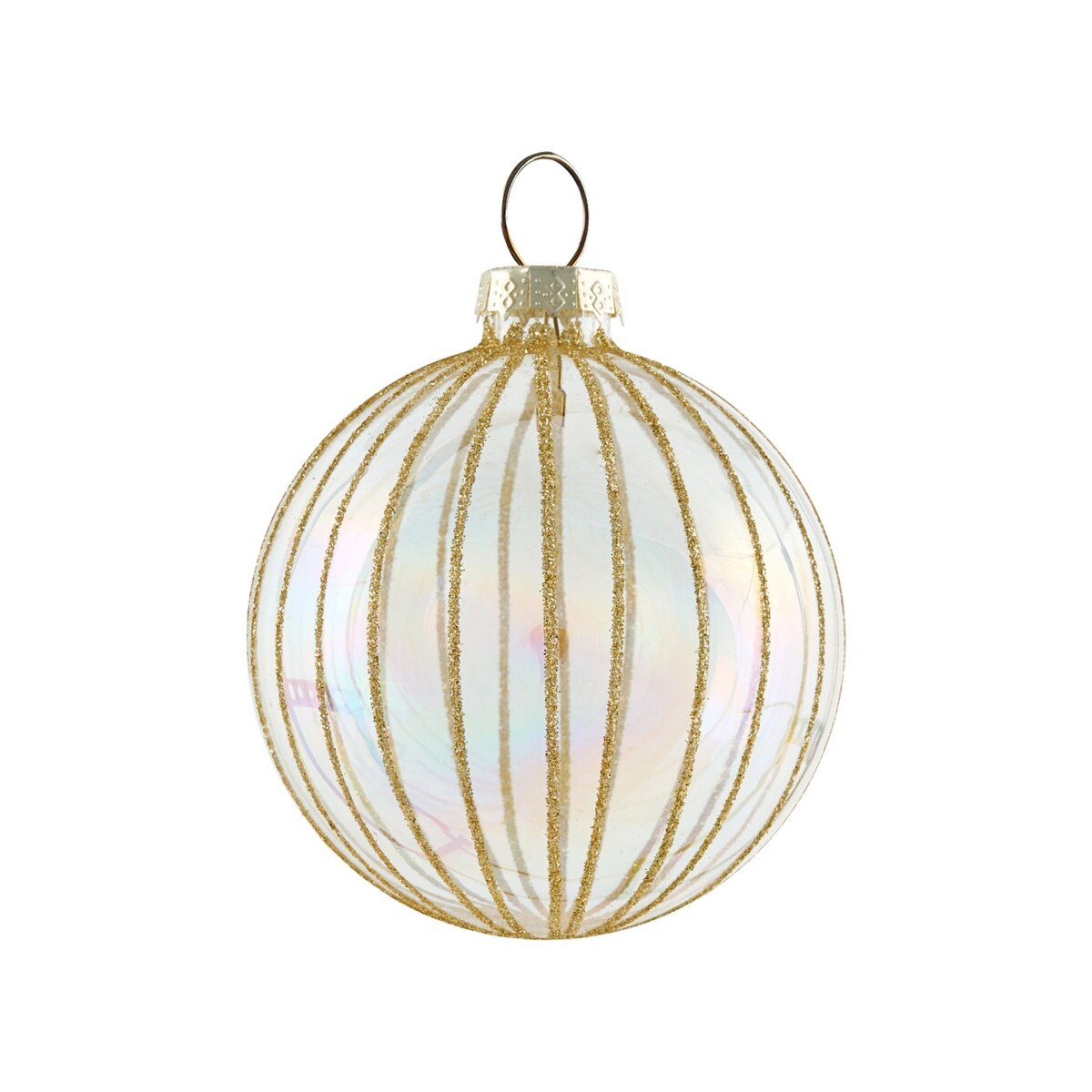 Zestaw 50 bombek SPARKLE Szkło Czerwony/ złoty