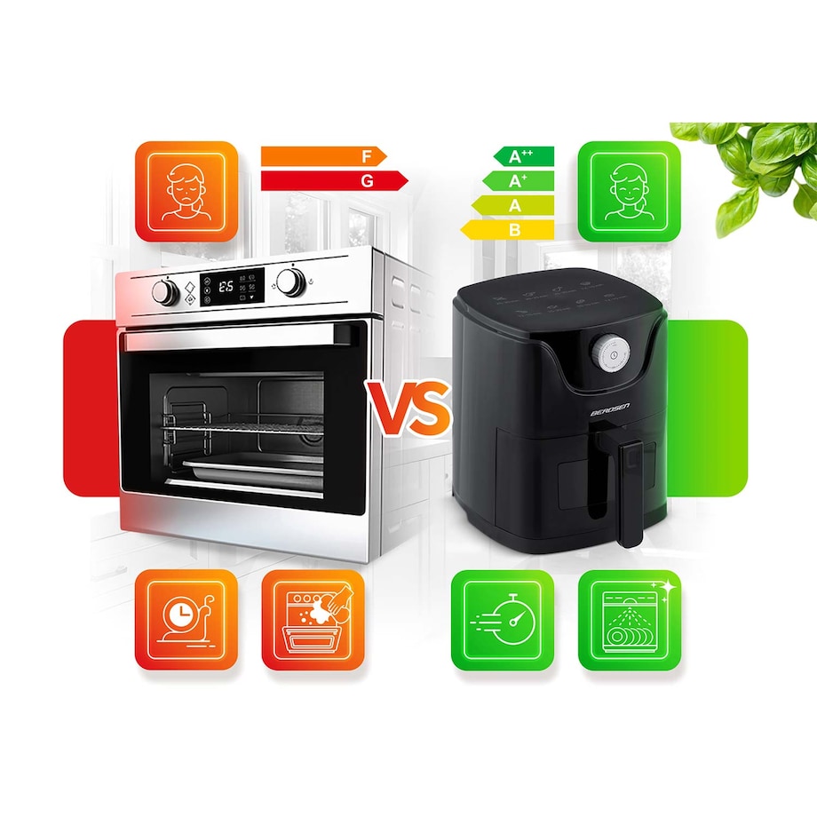 Frytkownica beztłuszczowa frytownica AIR FRYER mocna Berdsen