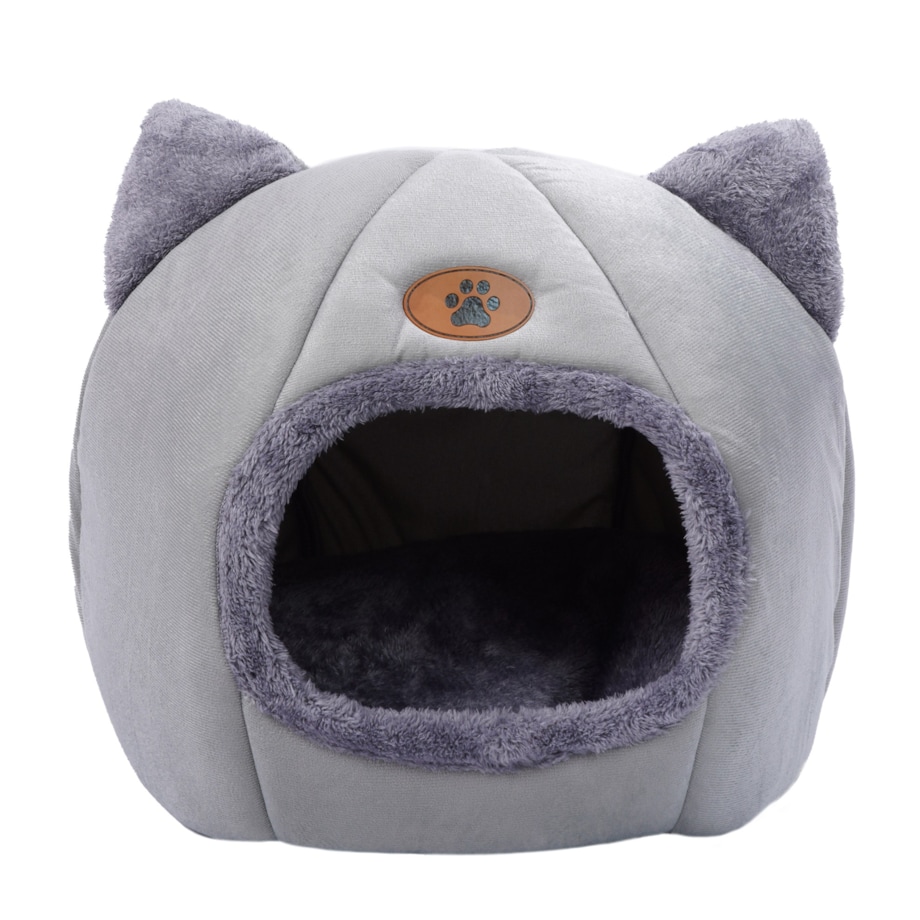 Budka dla kota psa legowisko szare