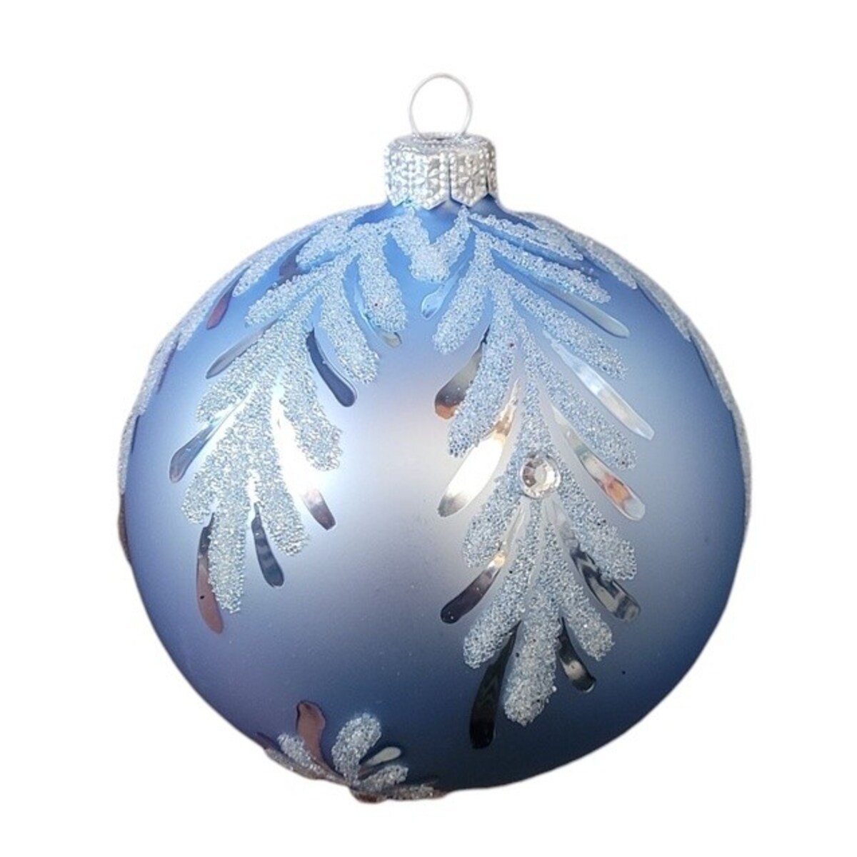 Bombka szklana 4 szt. SILENZIO niebieskie Ø 100 mm