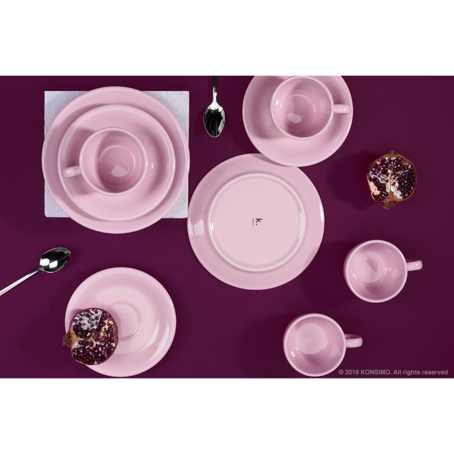 Konsimo LUPIN Spodek filiżanki do kawy, różowy