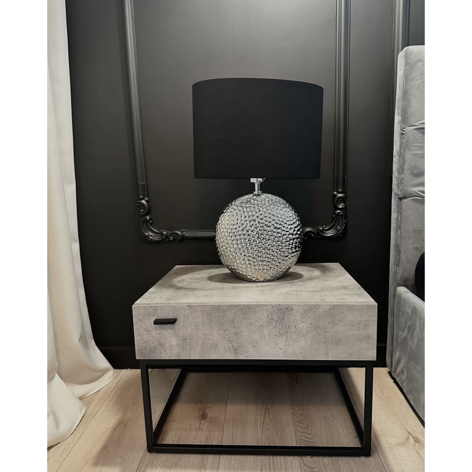 Lampka nocna ceramiczna srebrna NASVA