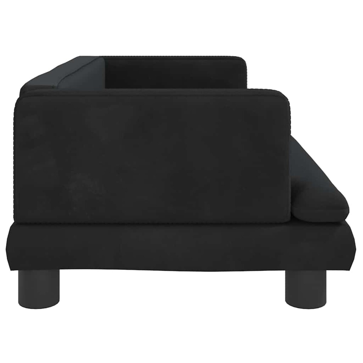 vidaXL Sofa dla dzieci, czarna, 80x45x30 cm, aksamit