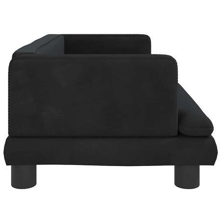 vidaXL Sofa dla dzieci, czarna, 80x45x30 cm, aksamit