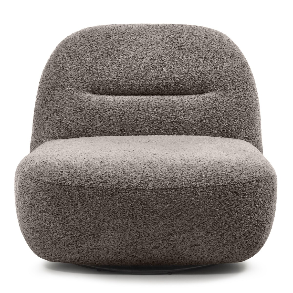 Fotel obrotowy bouclé brązowo-szary Eroni