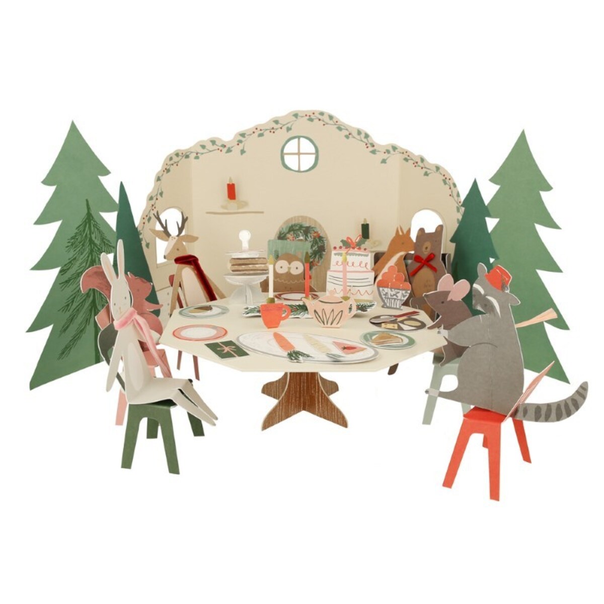 Meri Meri - Papierowy kalendarz adwentowy, przyjęcie u Sowy