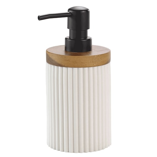 Prążkowany dozownik do mydła NIAGARA, 8 x 17 cm