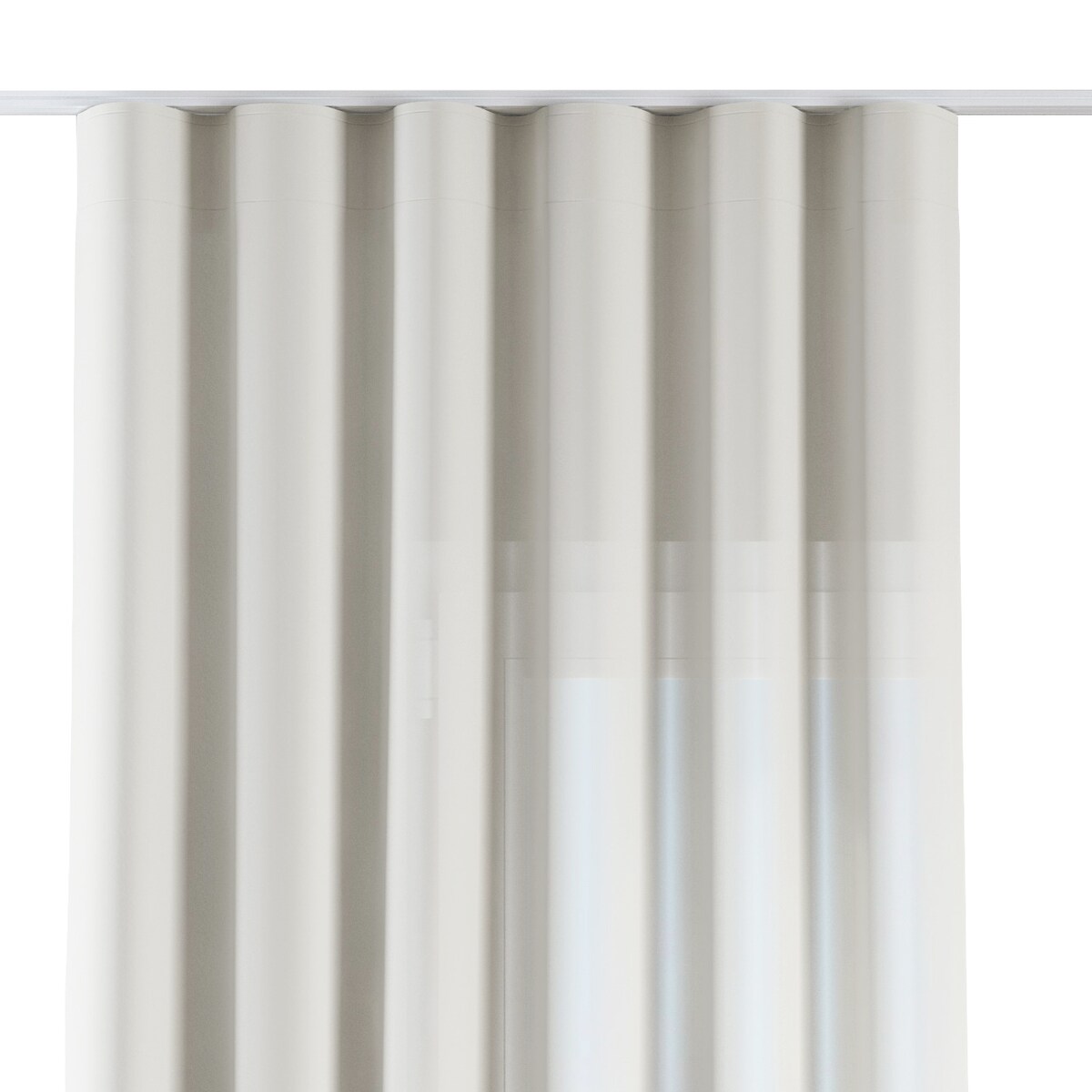 Zasłona na taśmie wave 130x260 prześwitujący, naturalny