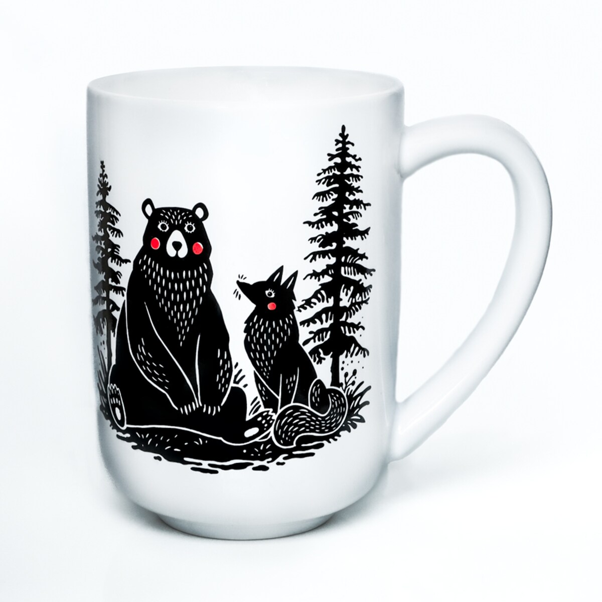 Kubek mis i lis- idealny zestaw do parzenia herbaty, piekny prezent dla mamy, taty, babci, dziadka, niej i niego, teściowej 400ml