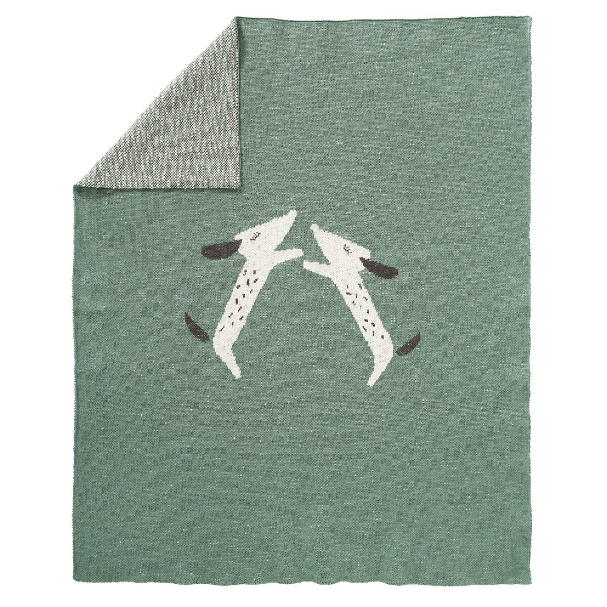 Fresk - Tkany kocyk z bawełny organicznej 100 x 150 cm Piesek