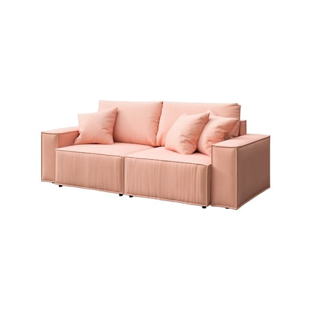 Melow 3-osobowa rozkładana sofa - brzoskwiniowa