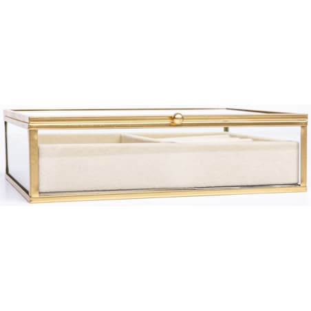 Szkatułka na biżuterię szklana przeźroczysta 20x16x6 cm GIOIELLI