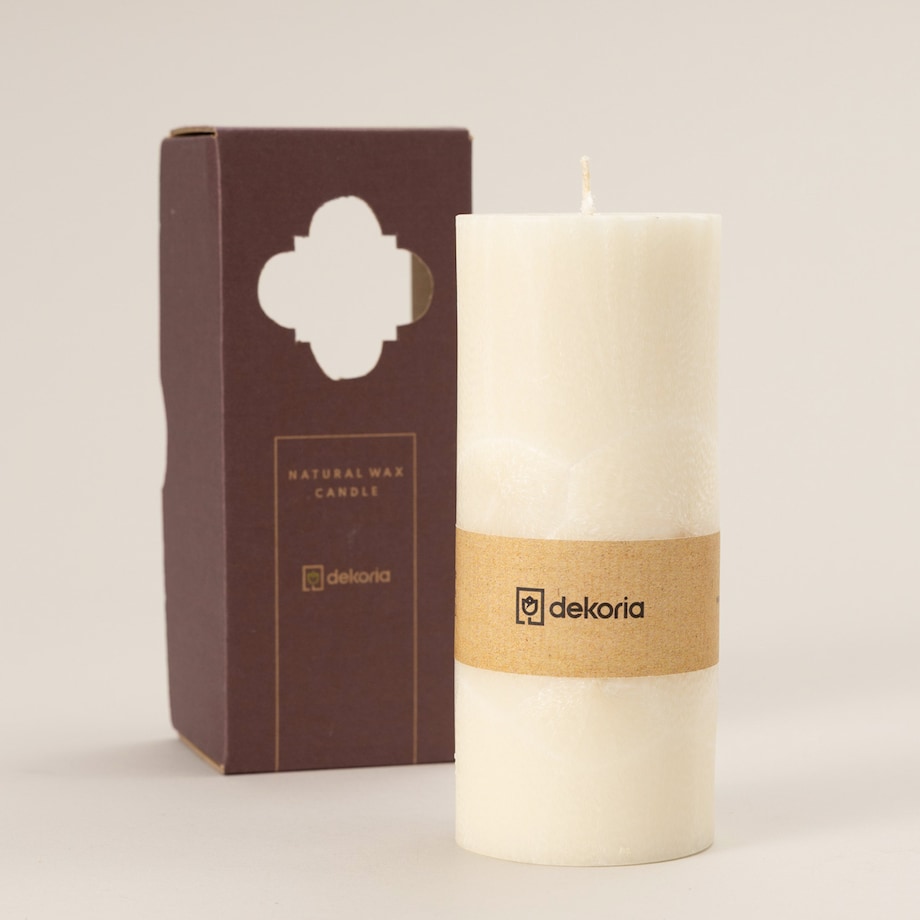 Świeca zapachowa palmowa walec White, 6,5x6,5x16 cm