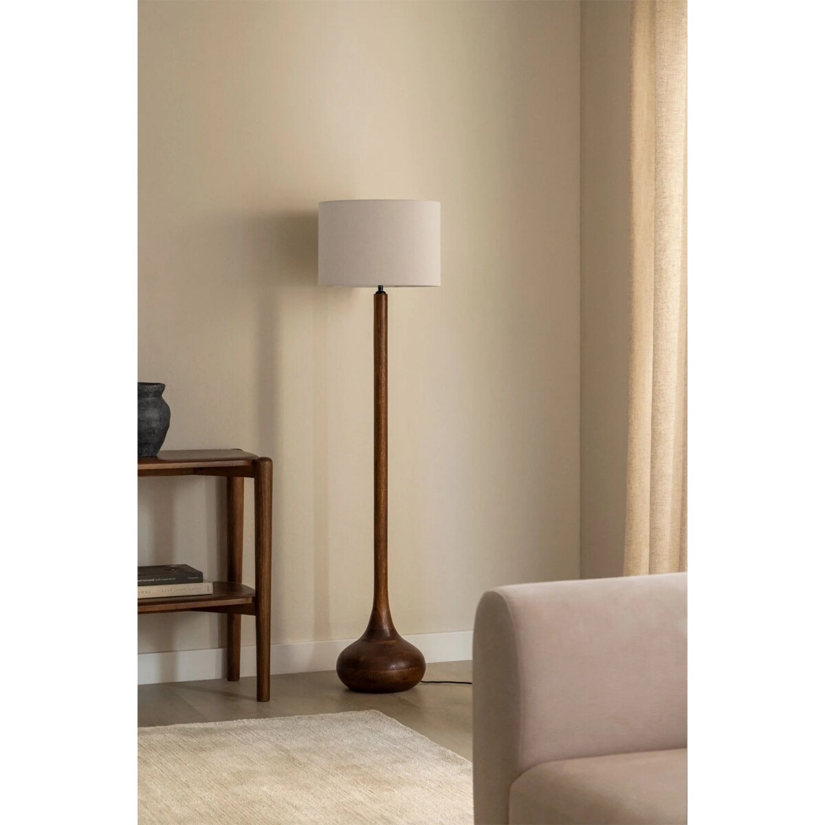 Lampa podłogowa z drewna mango Adelaide 160 cm