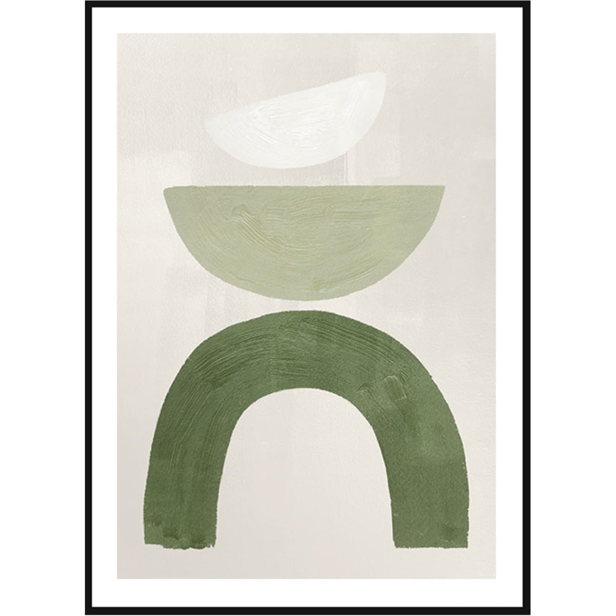 Poster Story, Plakat, Obraz - Zielone Kształty No1, wymiary 21 x 30 cm