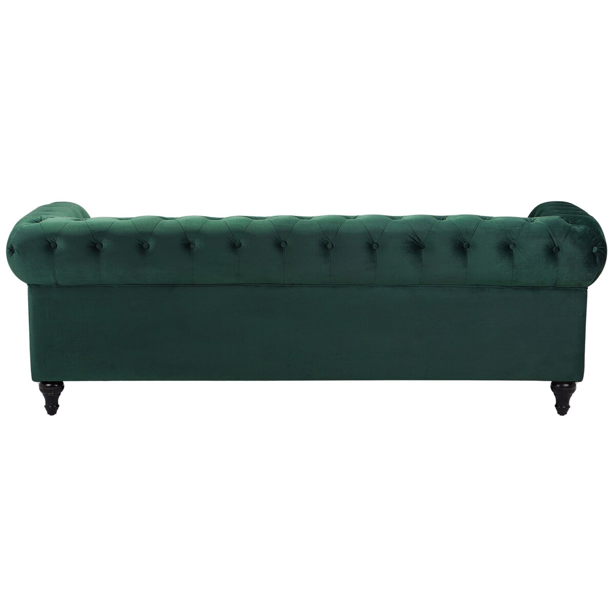 Sofa 3-osobowa welurowa zielona CHESTERFIELD