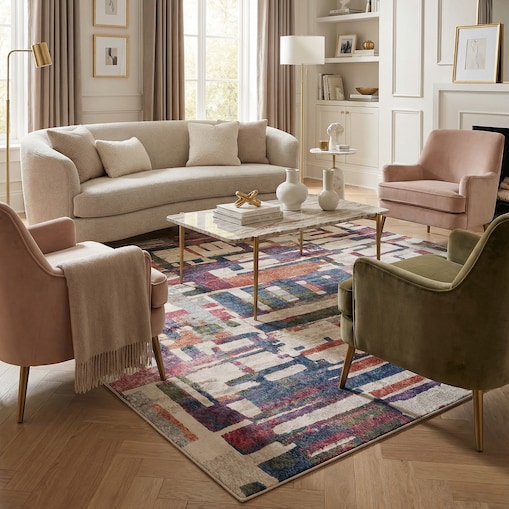 Dywan Arte 160x230 cm Abstrakcyjny Wielokolorowy