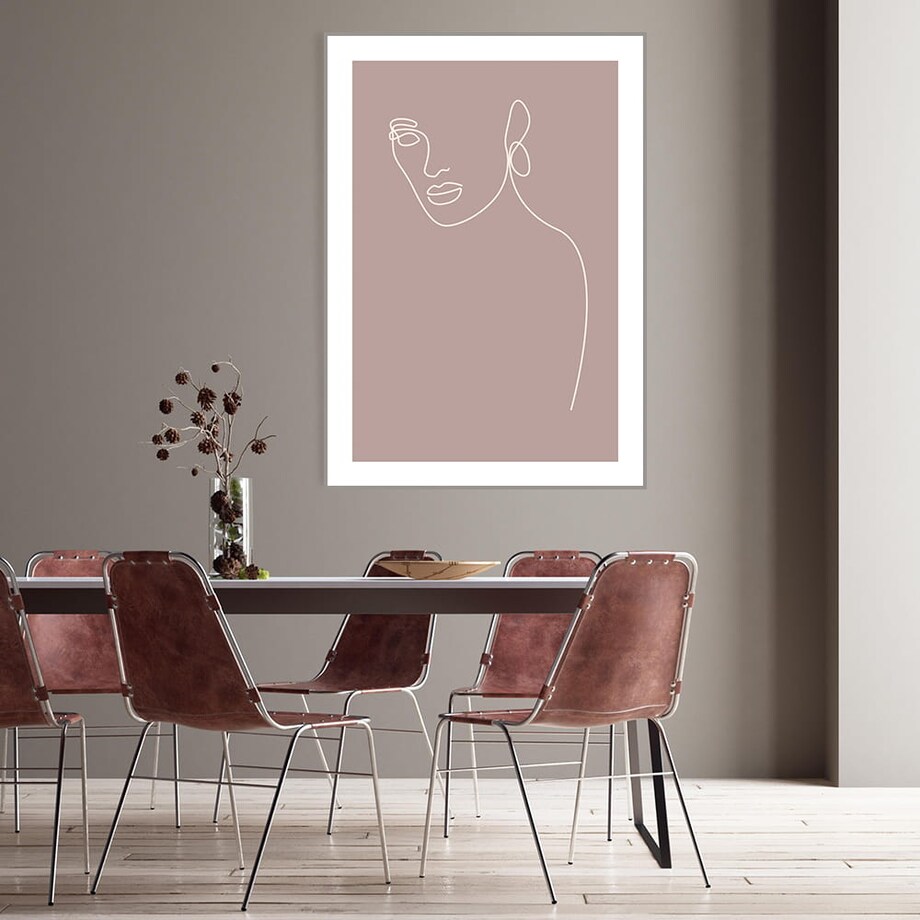 plakat line art ona kardamon 50x70 cm