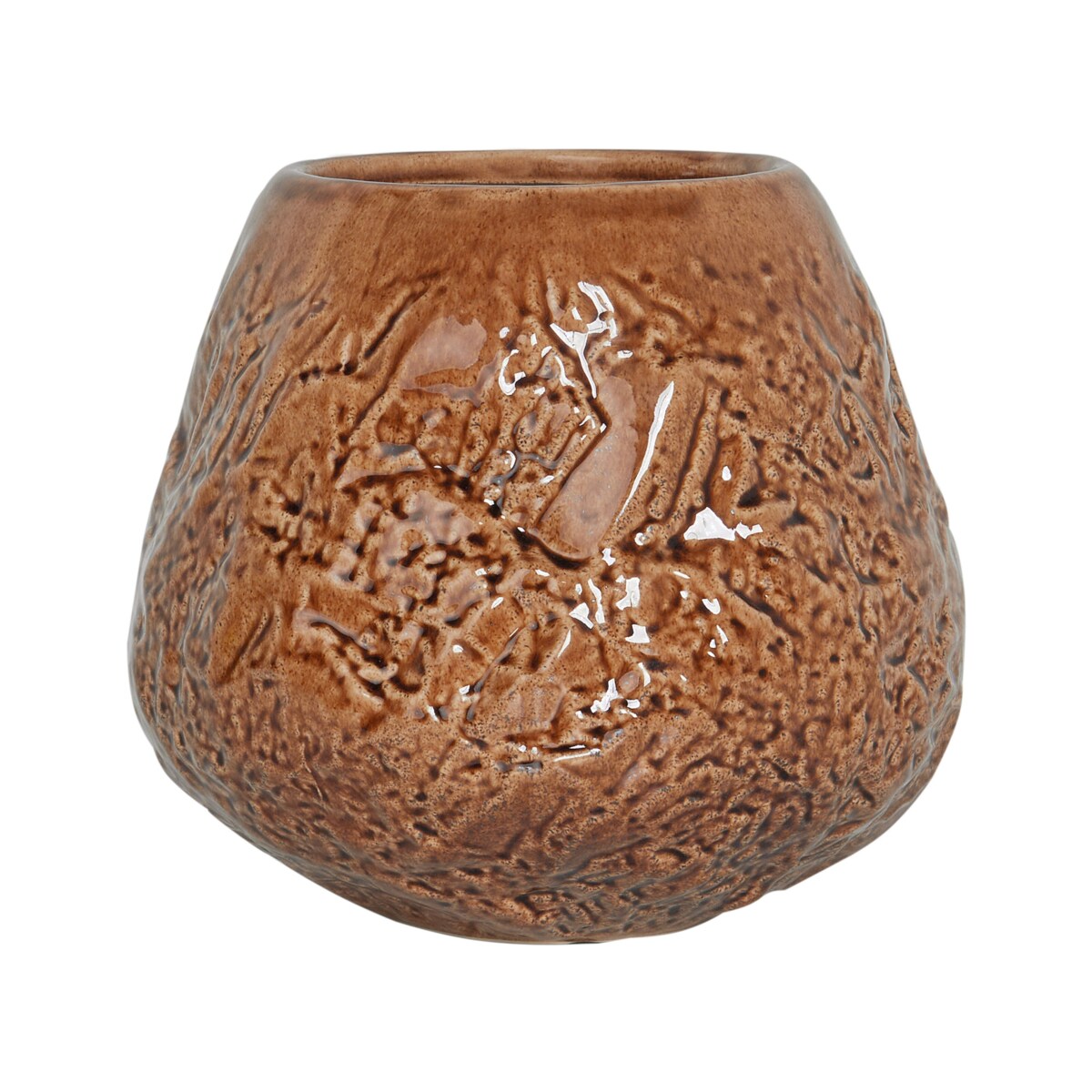 Kamionka Wazon na kwiaty 22 cm Brązowy BETTA