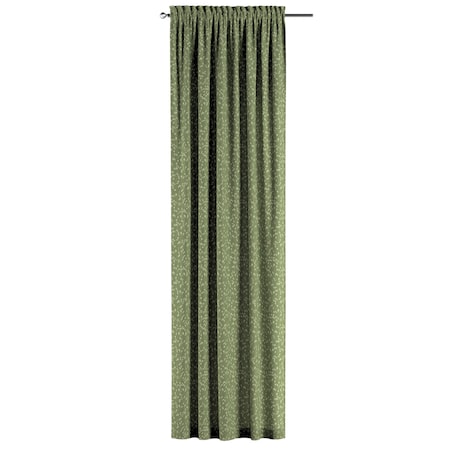 Zasłona na kanale z grzywką 1 szt. 130x245 zielony