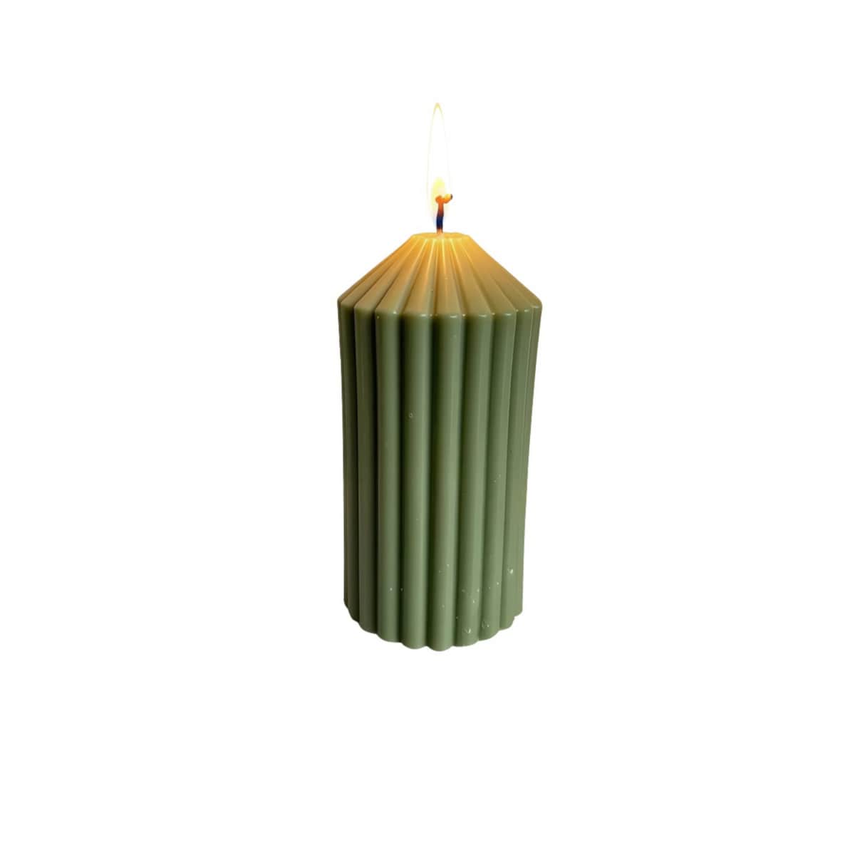 Świeca ekologiczna sojowa dekoracyjna oliwkowa zielona "Sage Green" 120x60mm