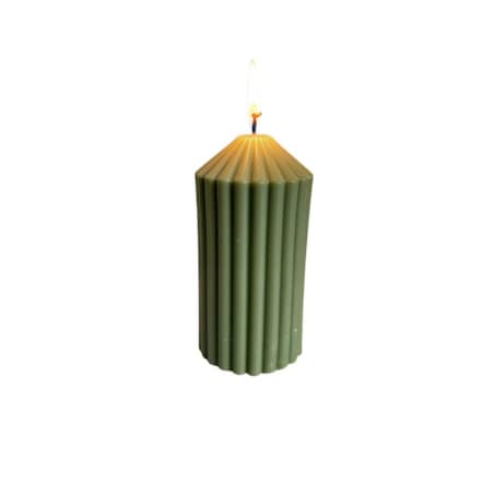 Świeca ekologiczna sojowa dekoracyjna oliwkowa zielona "Sage Green" 120x60mm