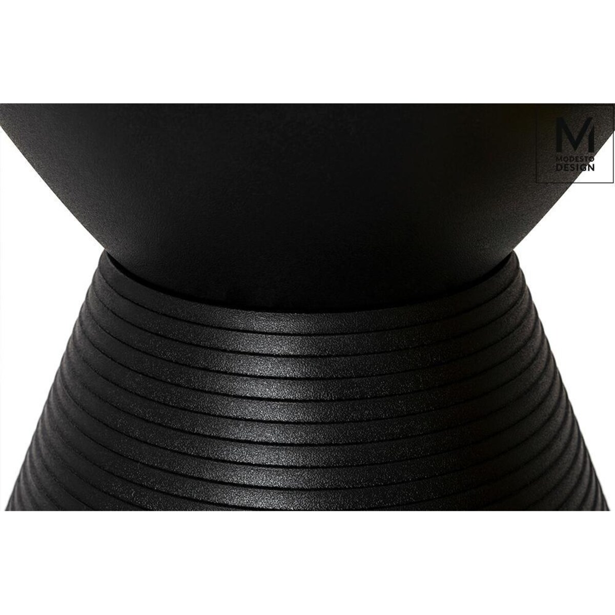 Stołek ze schowkiem Tamburo PP612.BLACK do pokoju czarny, King Home