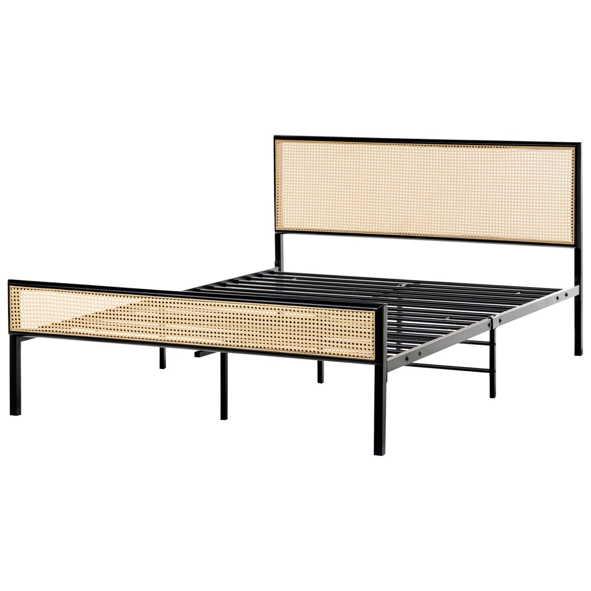 Łóżko Metal AVANTON 140 x 200 cm Czarny