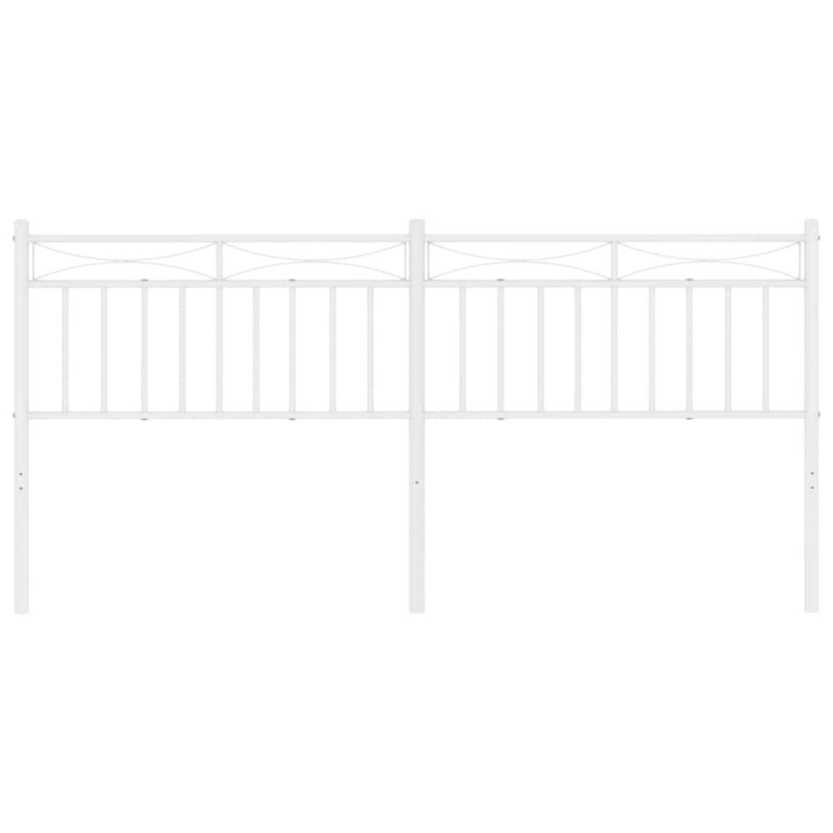 vidaXL Metalowe wezgłowie, białe, 180 cm