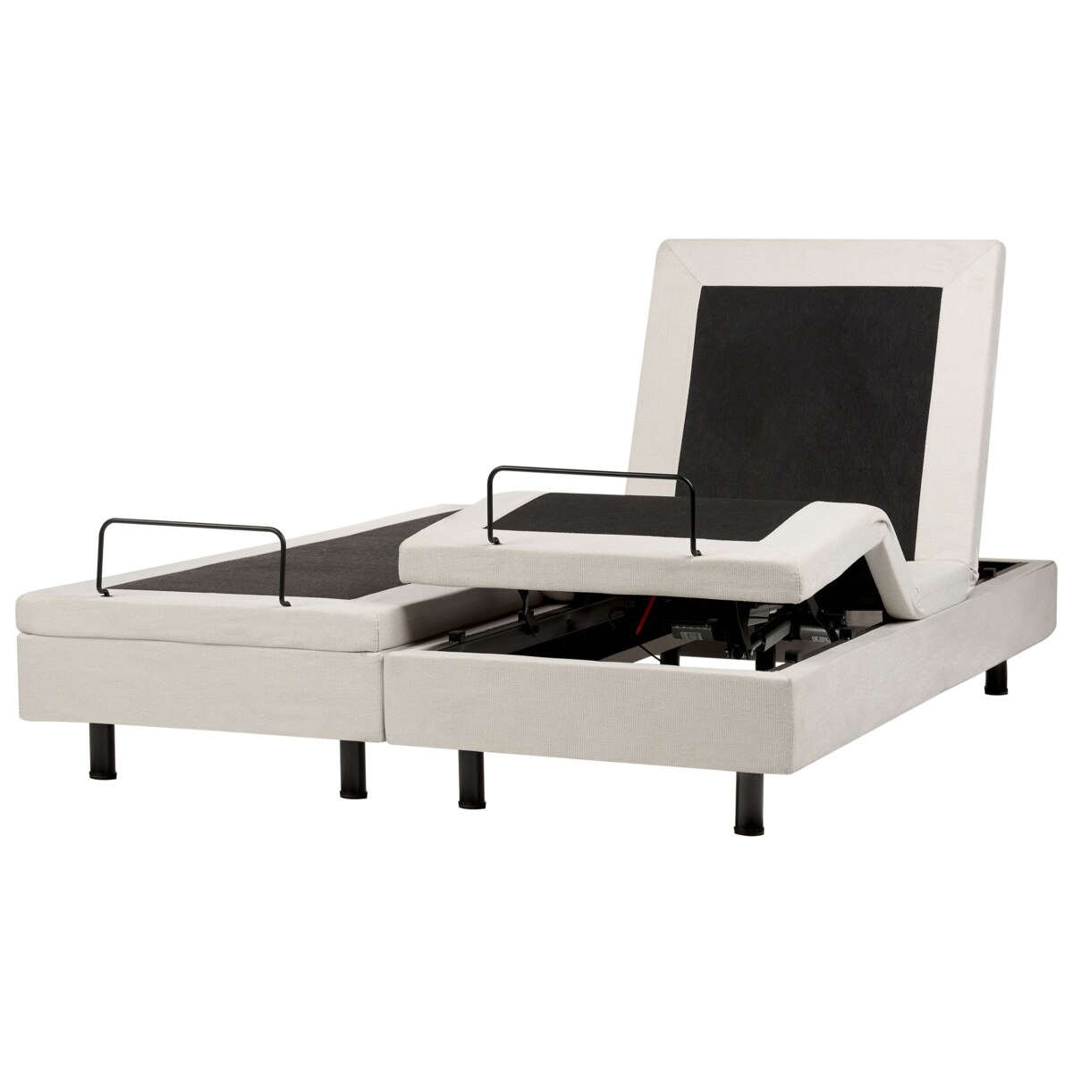 Łóżko regulowane bez zagłówka DUKE II 160 x 200 cm Jasnobeżowy