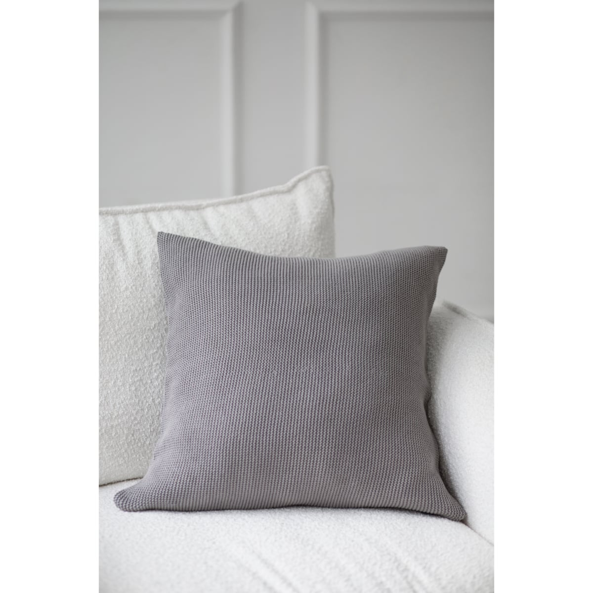 Poszewka klasyczna szara, 50 x 50 cm, La Manta