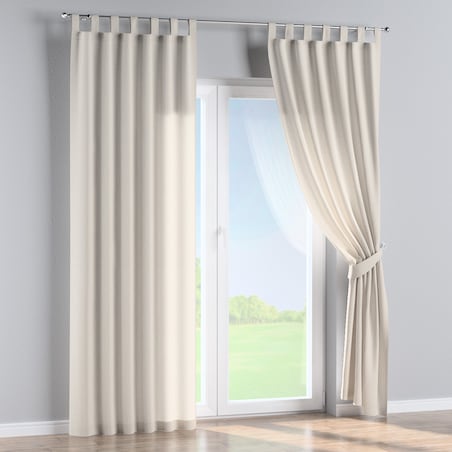 Zasłona na szelkach 1 szt. 130x260 melanż szaro-beżowy